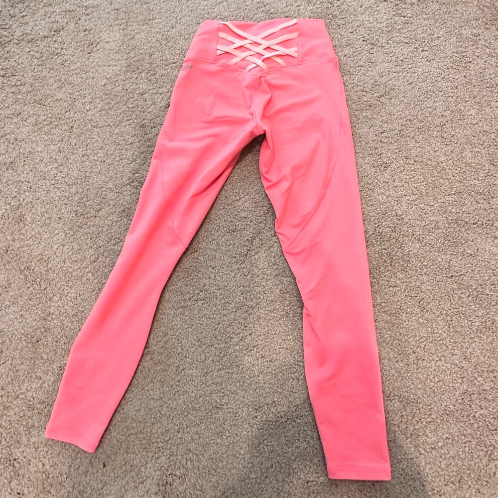 Pink/Coral Fabletics Leggings